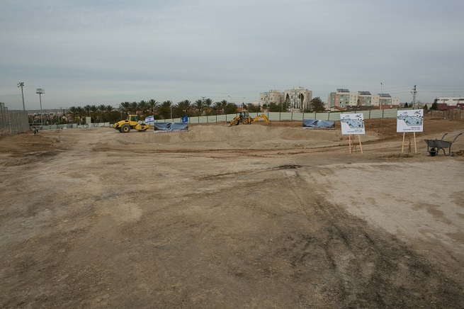 השטח עליו יוקם הבייק פארק (צילום: עיריית ב''ש)